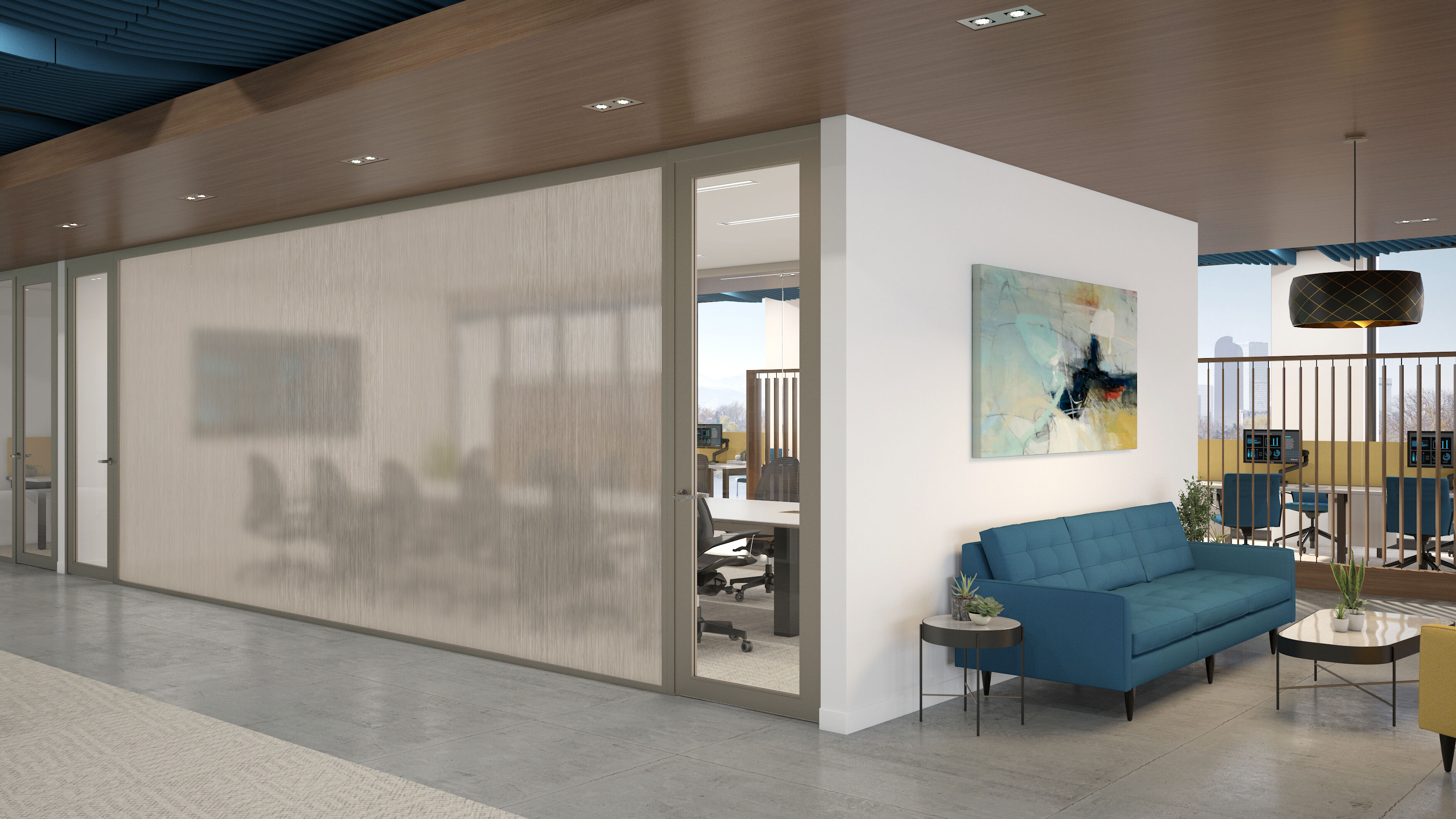 5 Titan - Large Meeting Space - Low Profile Trim - Skyline C-Bronze 120924