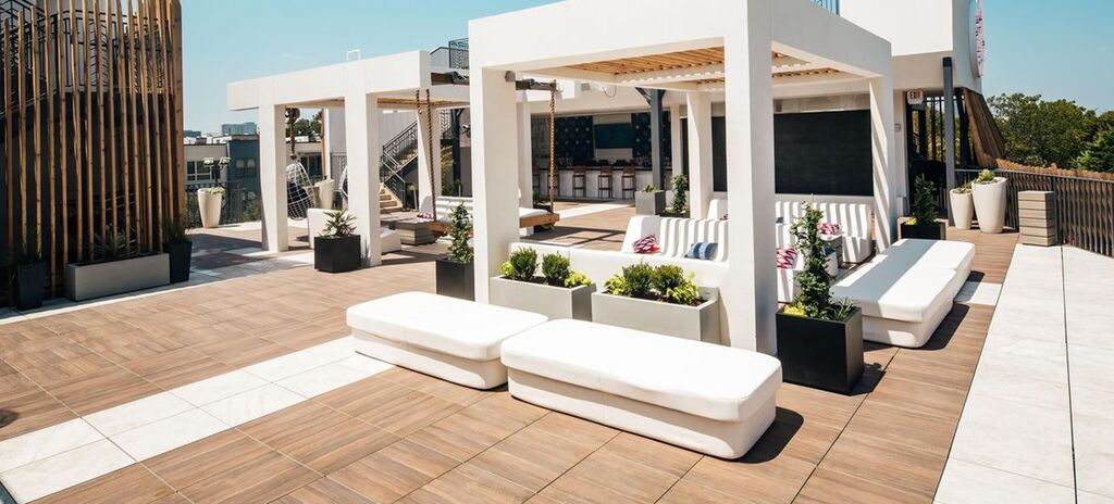 77-Degrees Rooftop-Bar 01, 77 Degrees Rooftop Bar | Dallas, TX featuring products from Tile Tech Pavers | 77-Degrees