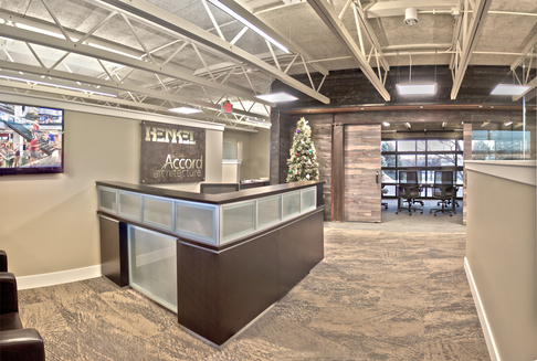 Henkel Reception Accord and Henkel Office Accord Architecture lobby reception desk