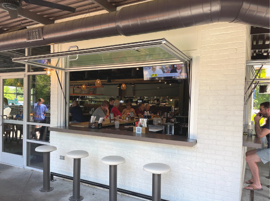ActivWall Gas Strut Window at Outdoor Bar | ActivWall