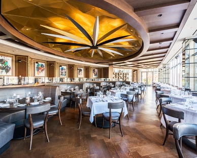 Antunovich Associates Gibsons Italia Chicago Illinois Dining Area, A cozy and welcoming atmosphere for guests to enjoy at
