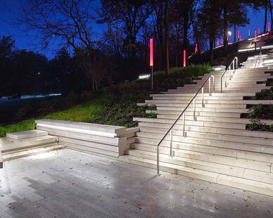 Art Climb outdoor exhibit and courtyard at Cincinnati Art Museum, With Custom Precast Concrete, the Art Climb at the museum