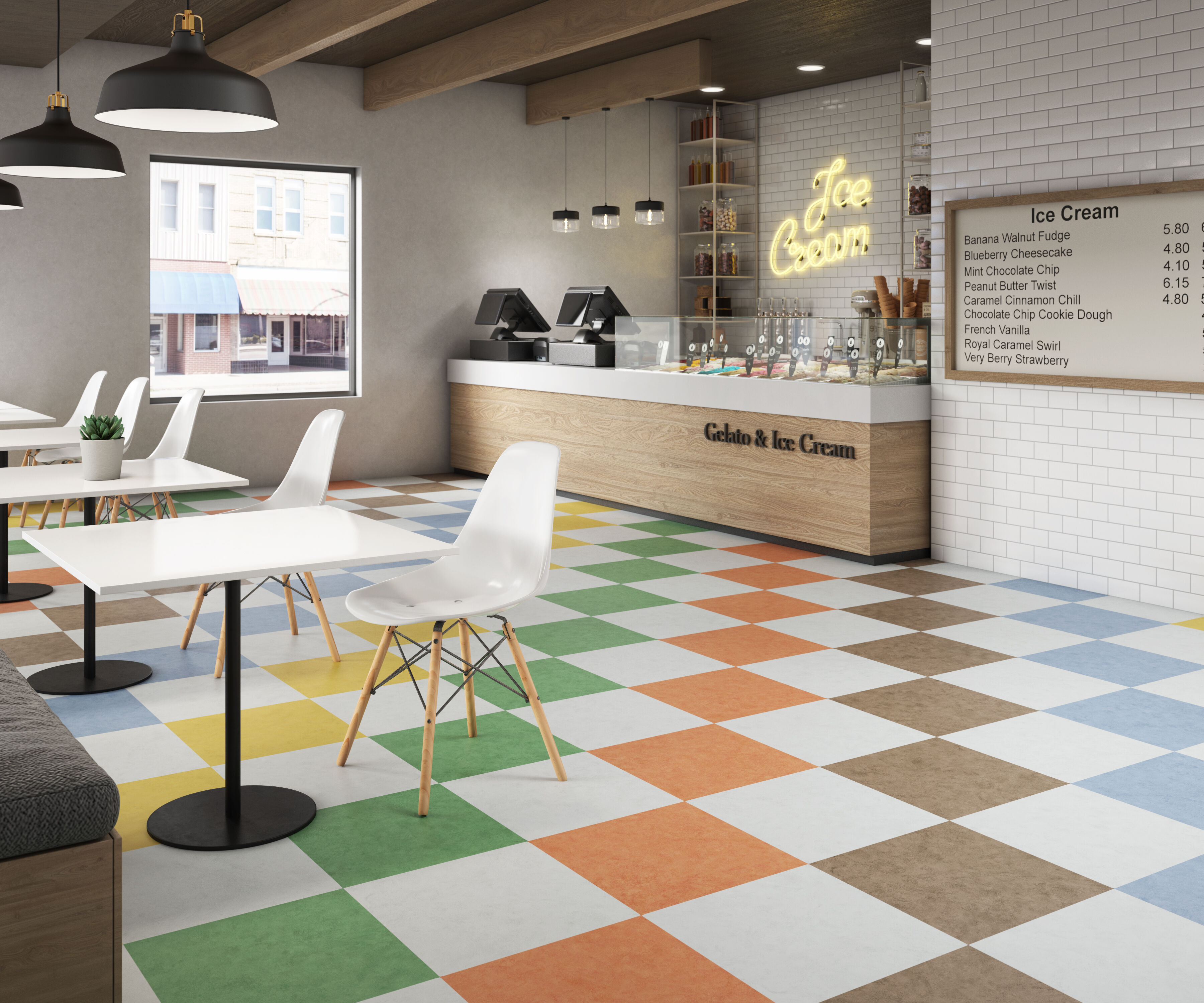 AVA Restaurant Design 2SPRK cafe flooring AVA