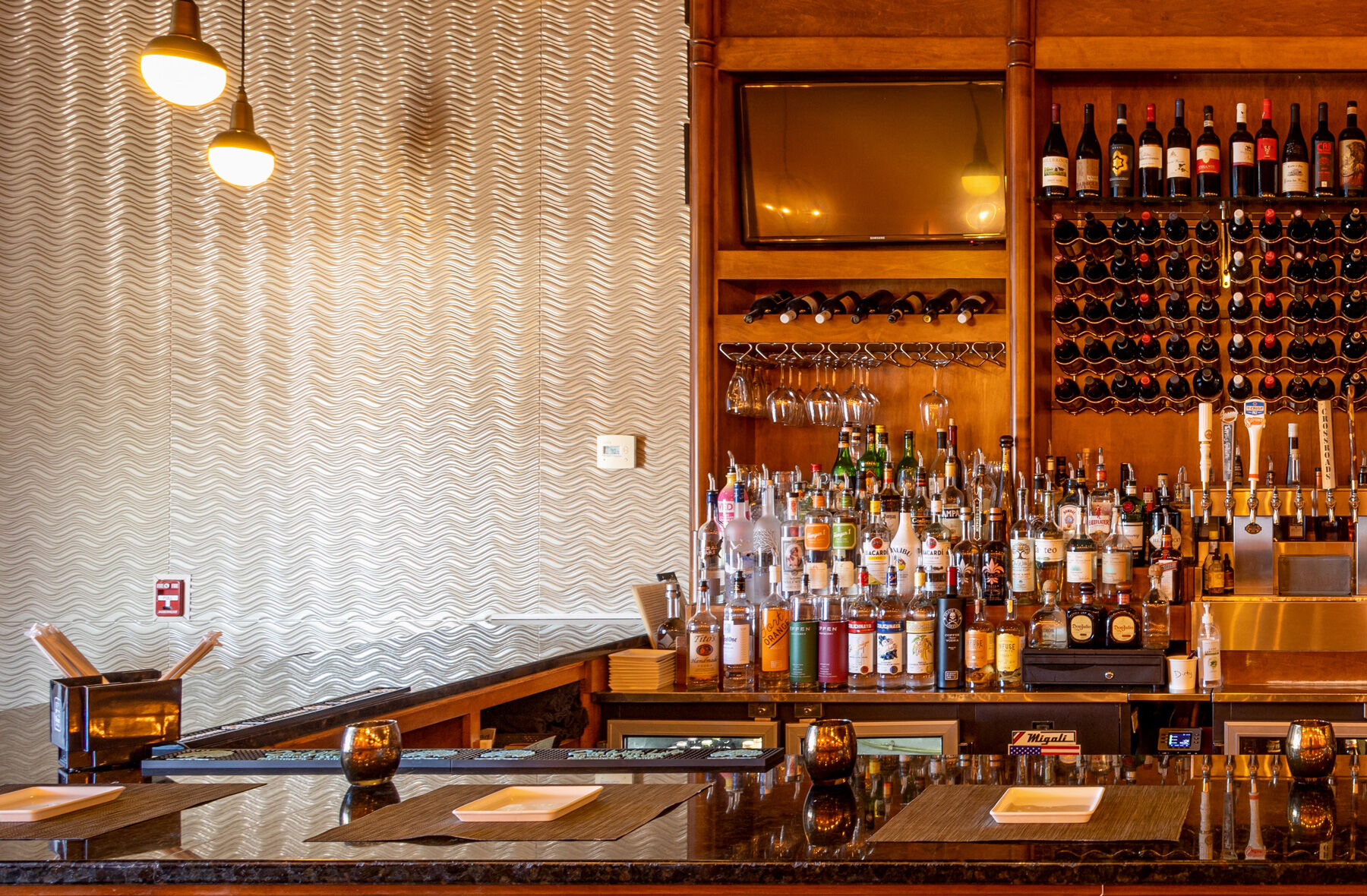 bar accent wall unique style asi architectural ASI Architectural