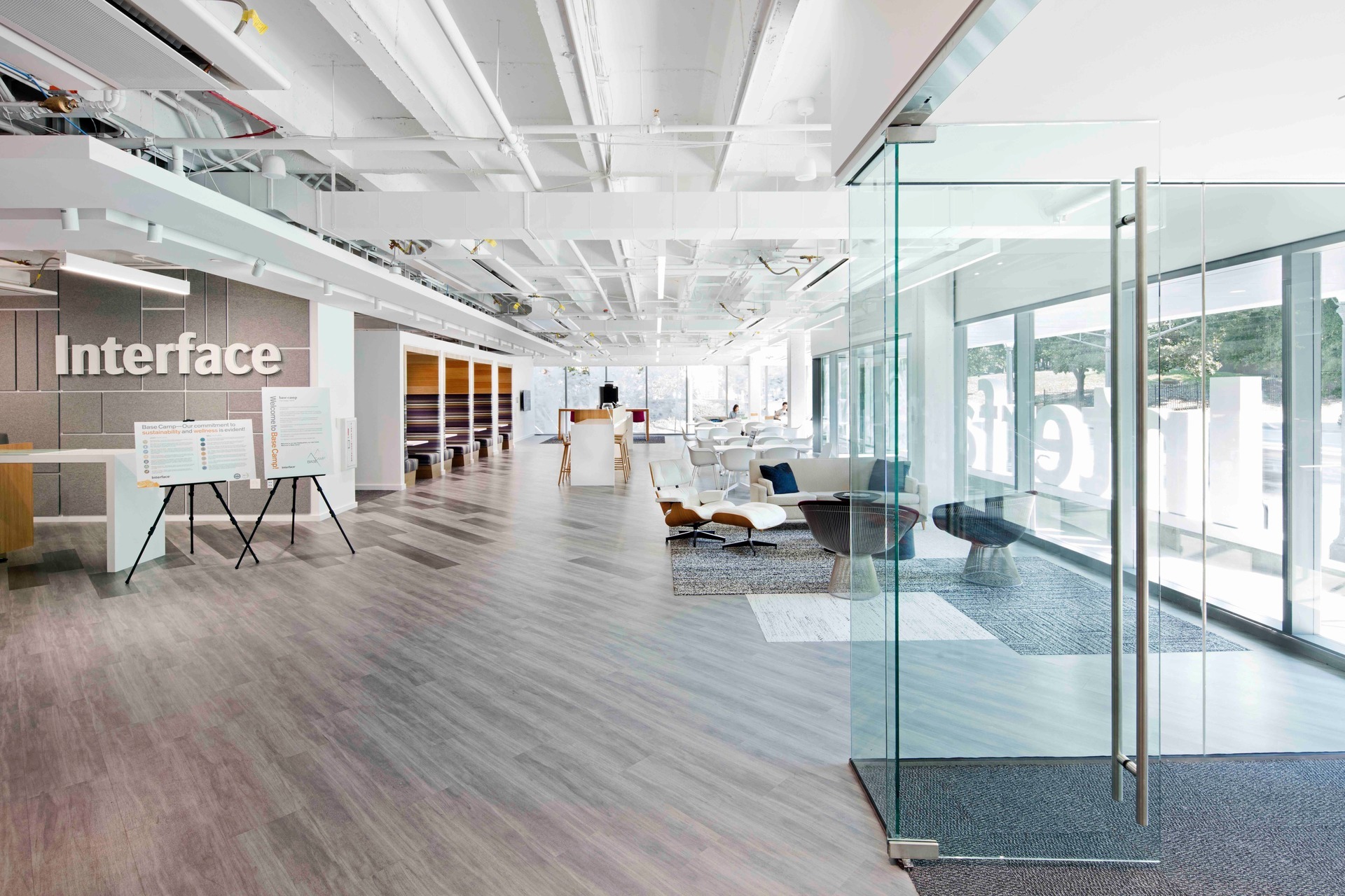 Base Camp Interface Global Headquarters Entry Work Cafe LVT Flooring