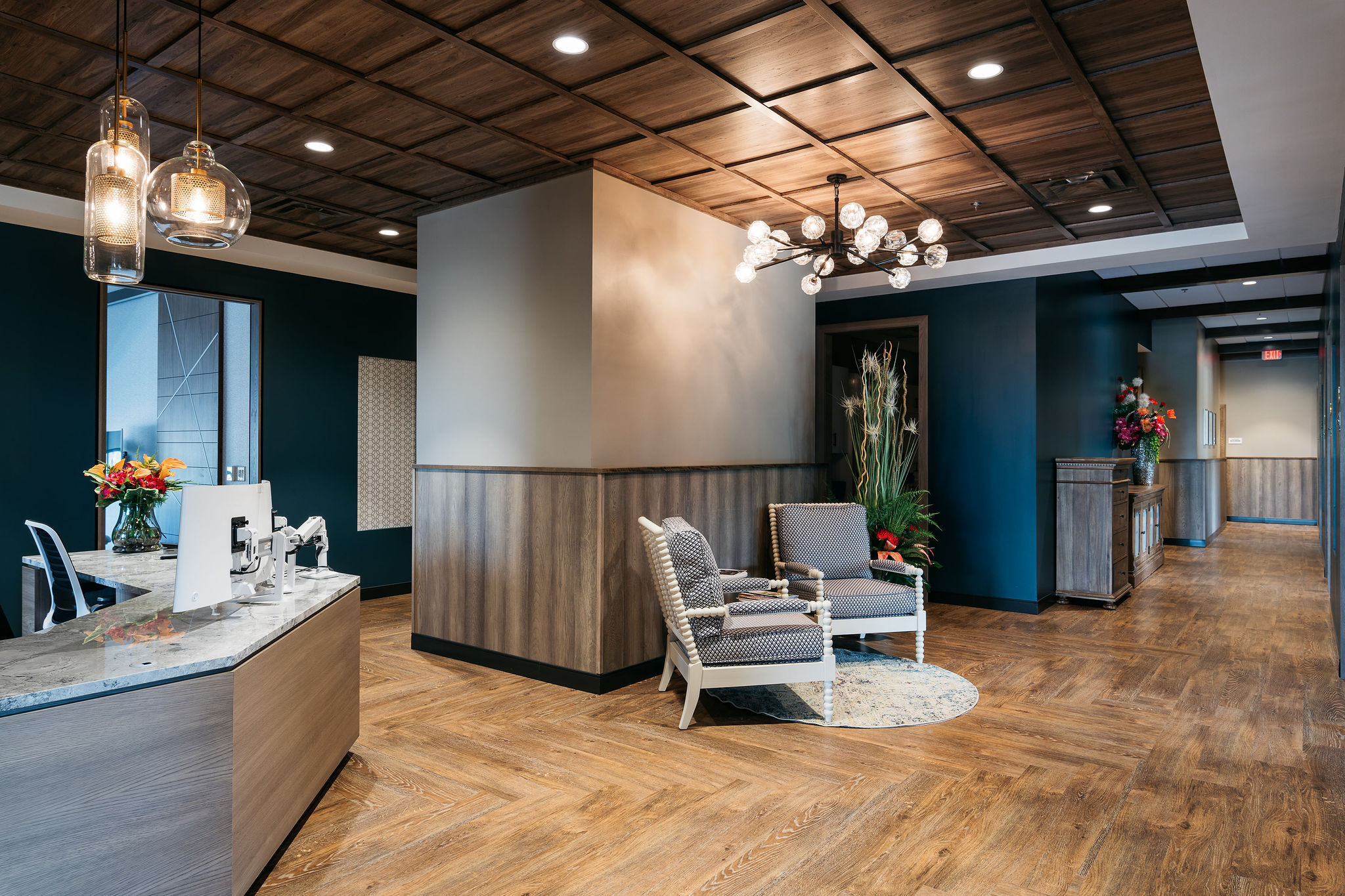 Bauer Design Build Salute Dental Modern Reception Design Bauer Design