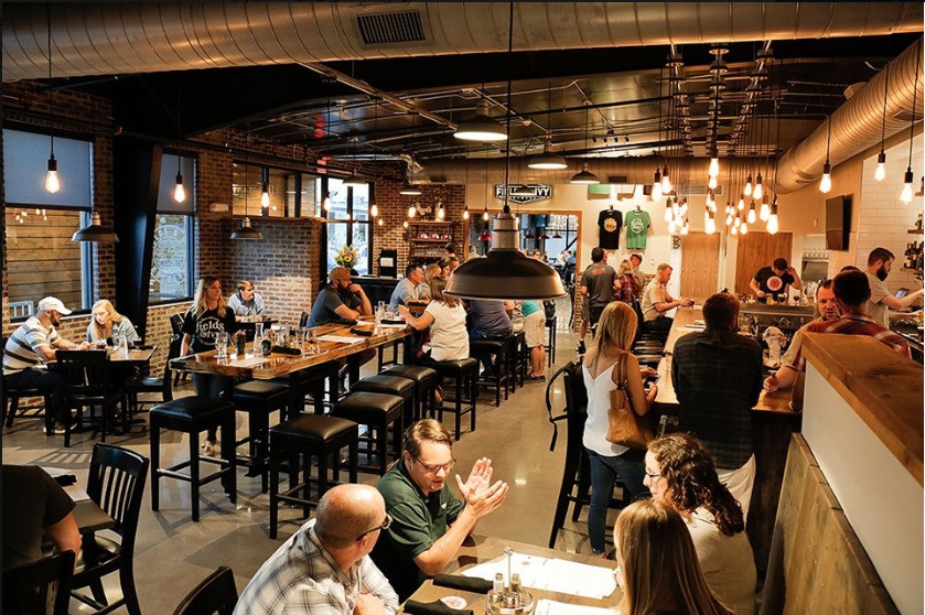 Fields & Ivy Brewery // Step Neck Dome Downlight Reflector Bock Lighting