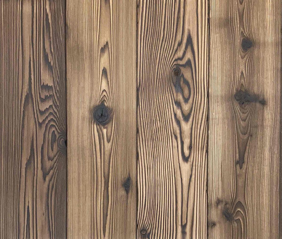 【SHUNER】Wood panel CEDAR UNDRESSED | 2- Shou Sugi Ban Wood Paneling from Pioneer
