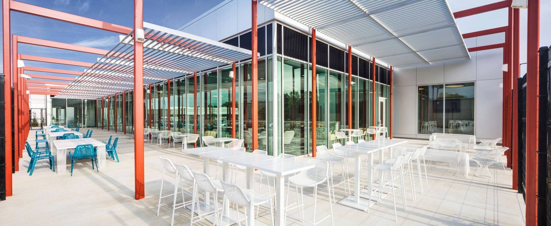 clear advantage lighting First Horizon National Corporation First Ops West outdoor patio, Spacious outdoor patio can be found