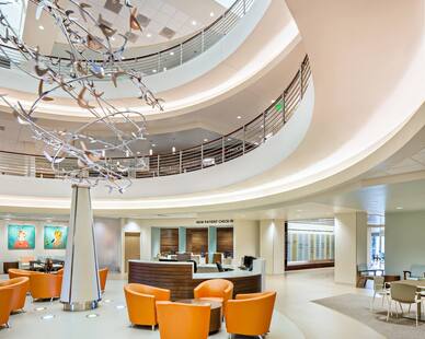 clear advantage lighting West Cancer Center lobby, The modern open design of the West Cancer Center in Memphis, Tennessee has