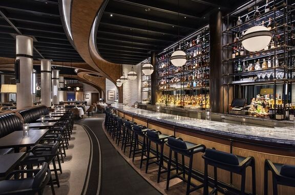 Ocean's, brand, Rockwell Groups designed Oceans, a highly acclaimed seafood restaurant on Park Ave., NY. The show-stopping