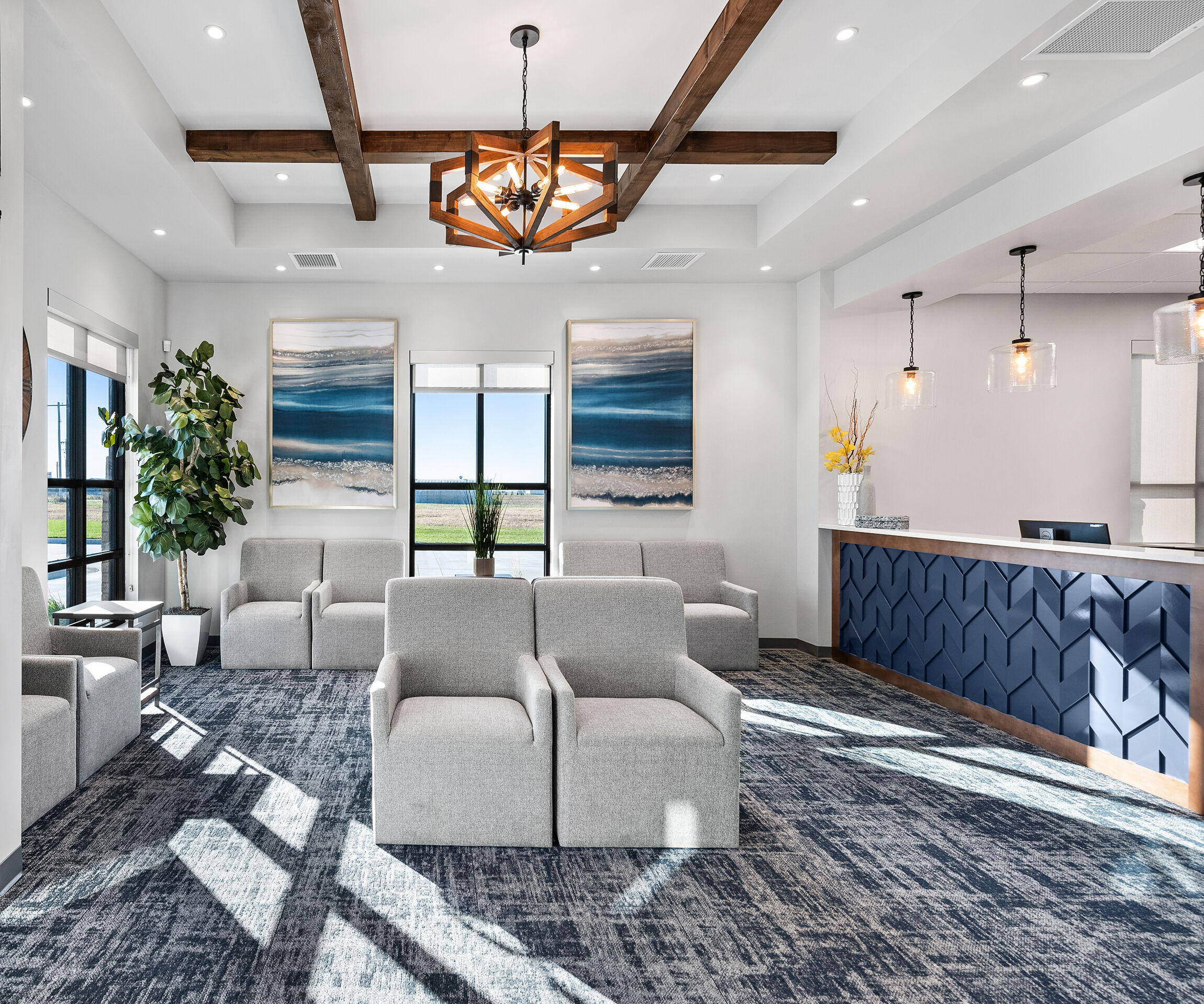 Dental office lobby Michelle Ford Design