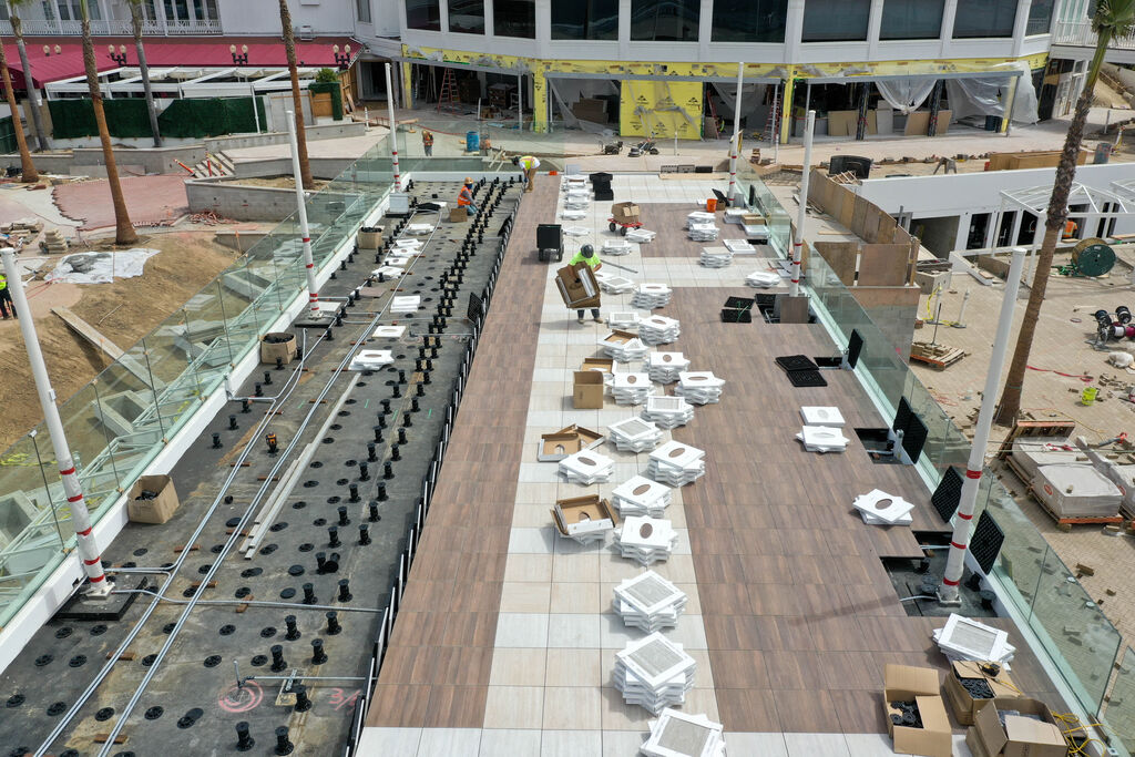 DJI 0714, Hotel Del Coronado | Coronado, CA featuring products from Tile Tech Pavers | DJI 0714