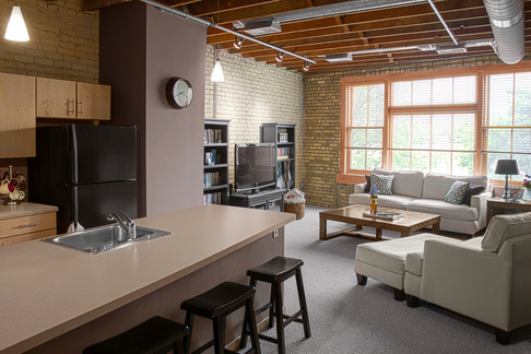 DJR Architecture The Lofts of Robert Interior Exposed Beams Apartment ...
