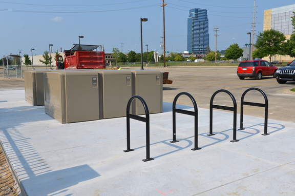 Grand Valley State University, brand, CycleSafe Bicycle Lockers provide the highest campus bike security, Class I long-term