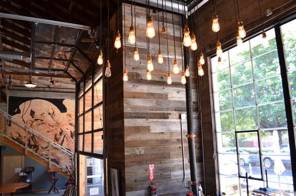 EX NOVO BREWING COMPANY - Portland OR, brand, We chose Viridian’s reclaimed wood paneling for our restaurant’s interiors