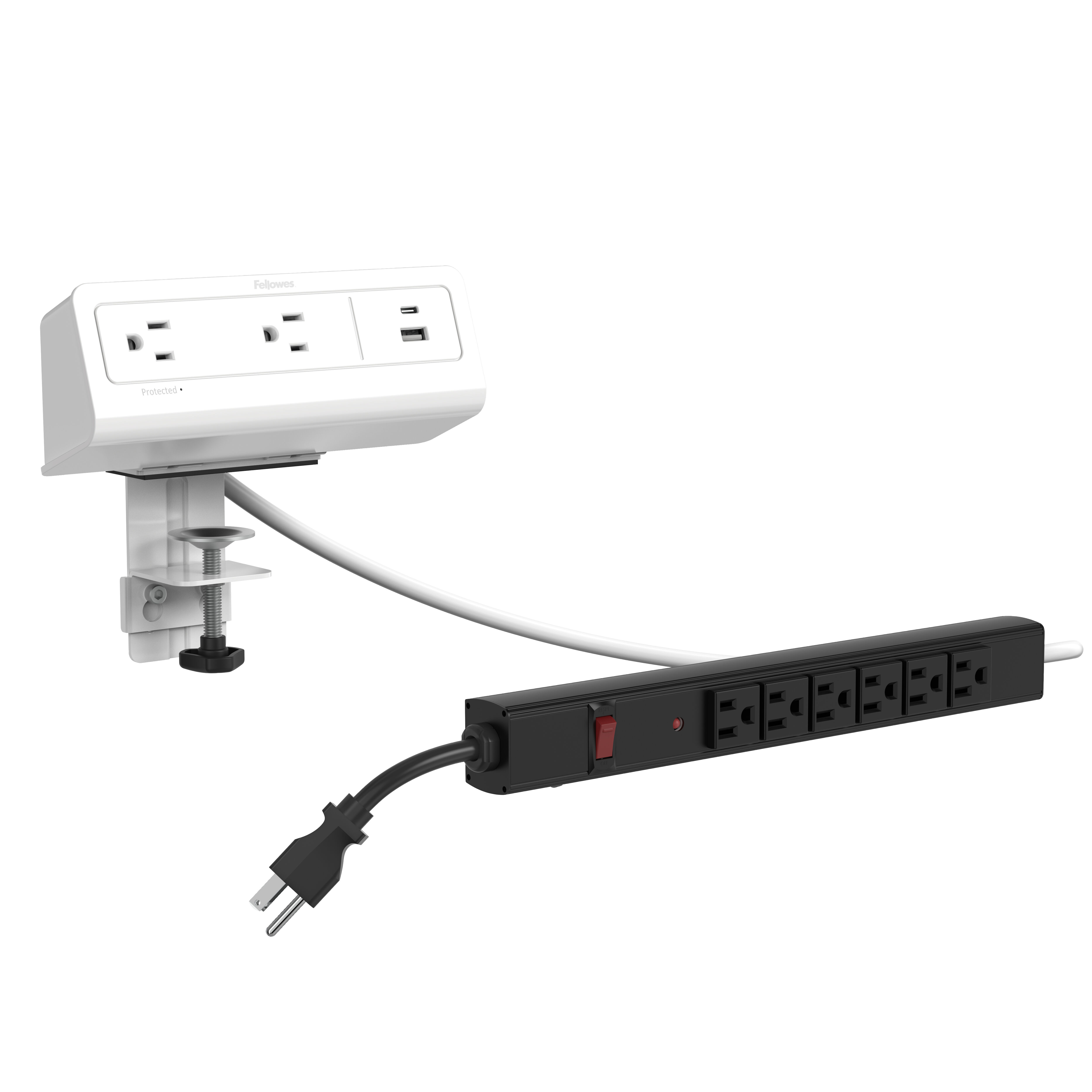 FCH4CX-65W-WHT.812, FlexCharge™4CX-65W • Two AC outlets • One quick-charge USB-A port • One quick-charge USB-C port