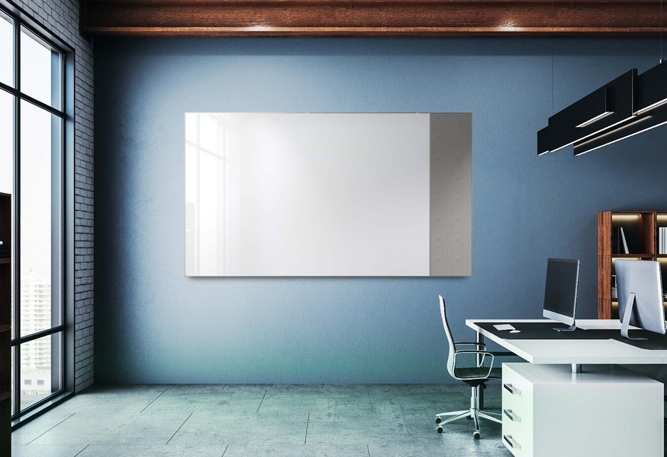 Ghent Workplace Interiors Aria projection glassboard private office Ghent