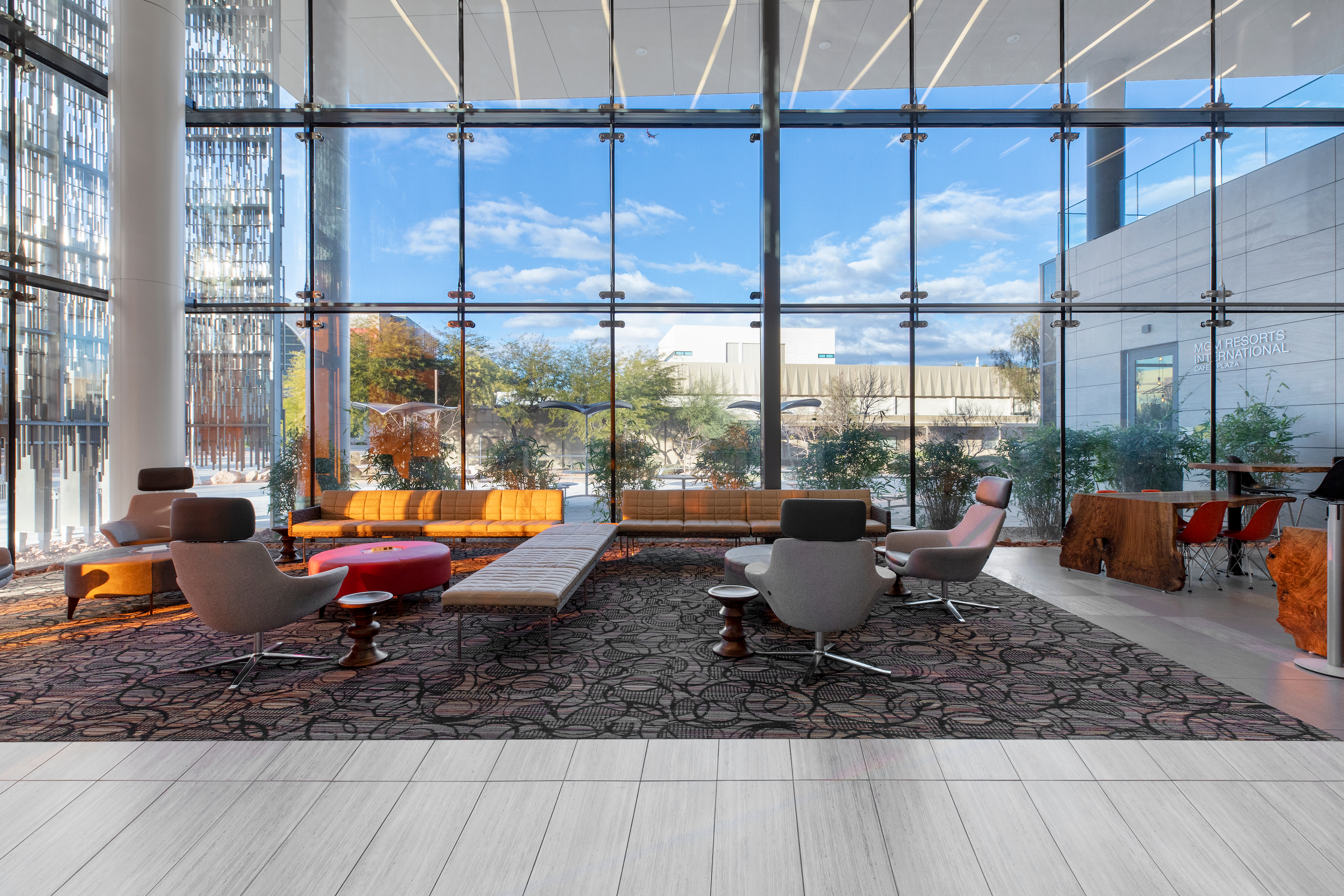 Glass Windows, Lobby Design, Lobby Seating | Giroux Glass Inc.