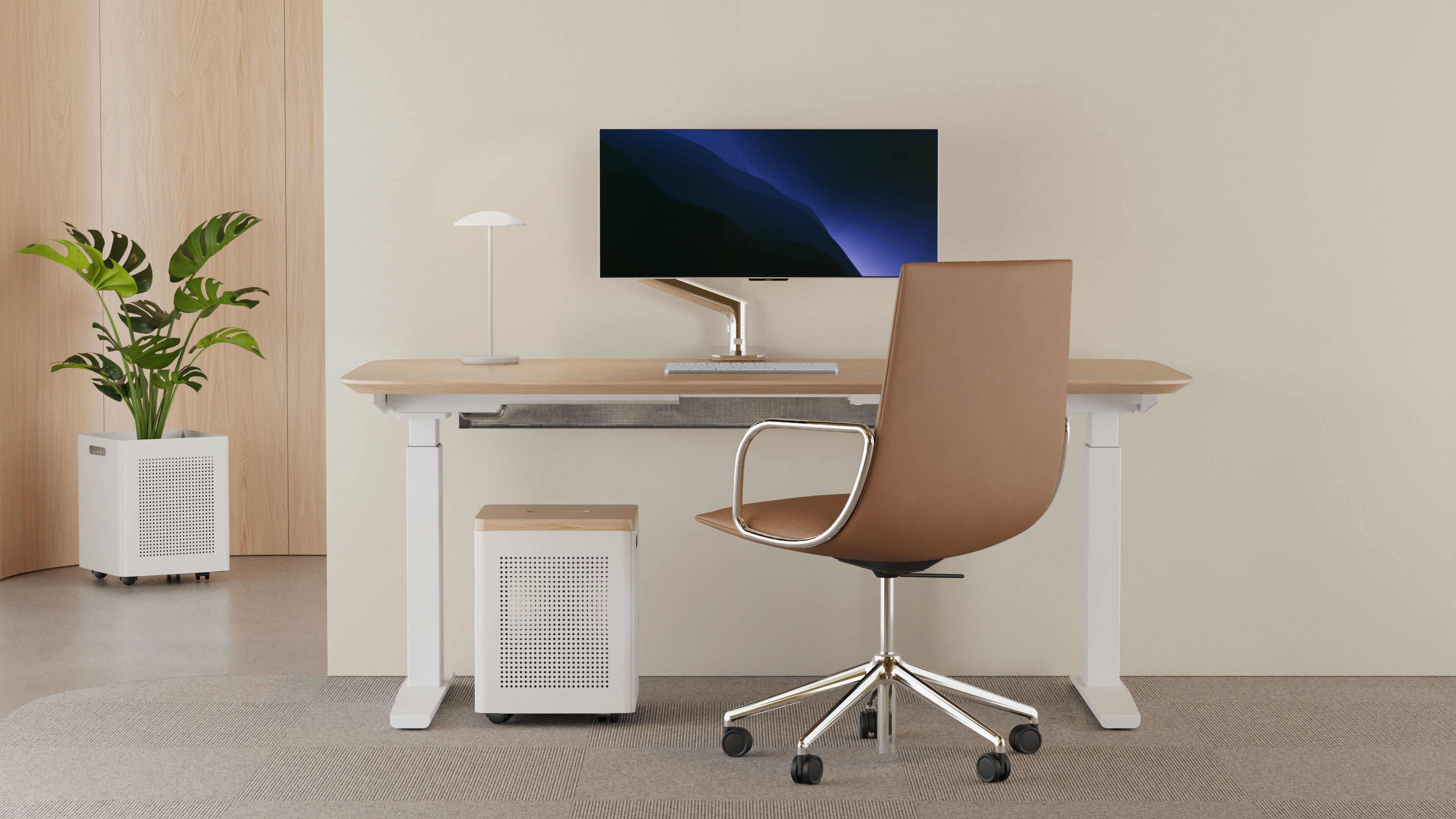 Glimor LED Table Lamp with Kuva Planter & Storage, LED Table Lamp, Touch Sensor for on/off and Dimming Functions, 10-hour