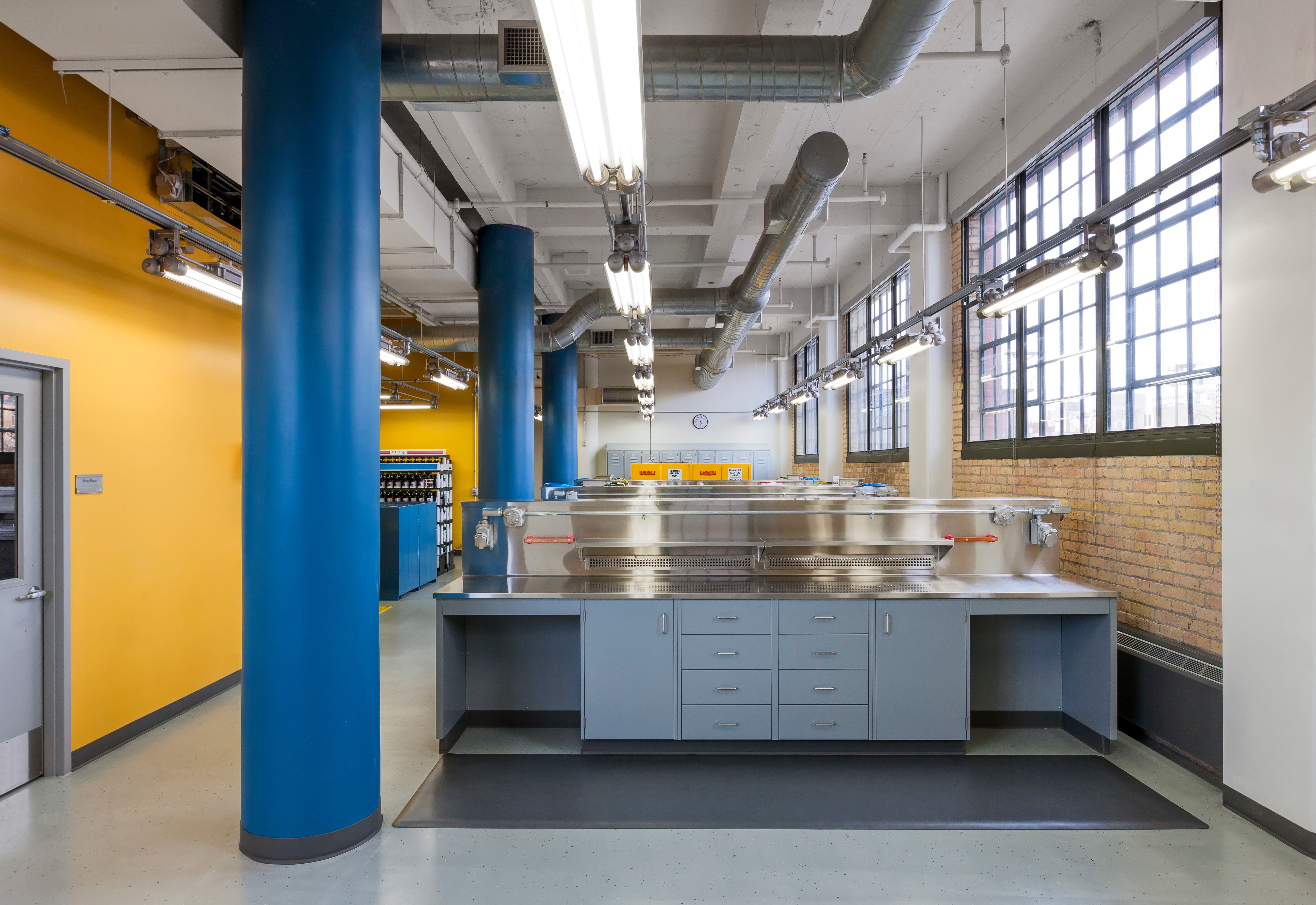 HCM Architects Valspar Facility Interior Lab Test Area Minneapolis