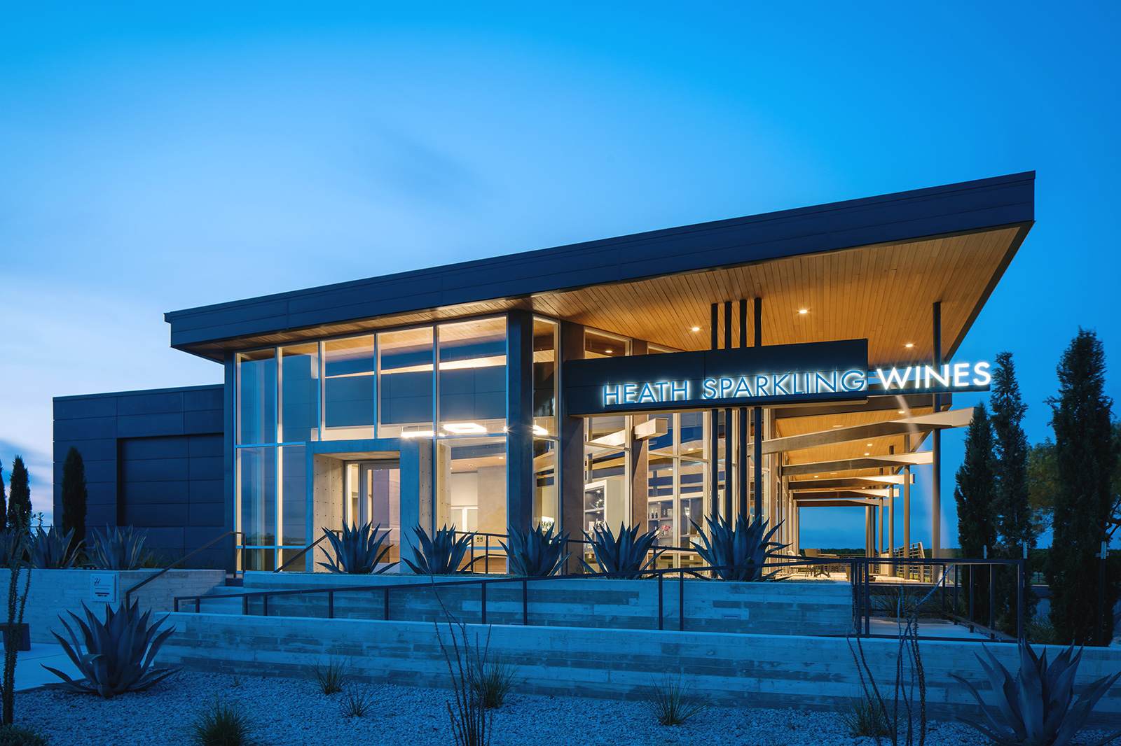 Heath Sparkling Wines Fredericksburg, TX Cornerstone Architects