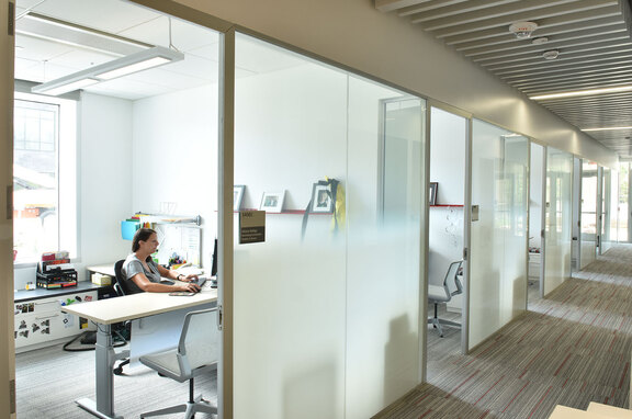 Acoustical Solutions, brand, Acoustic glass partitions are an easy way to transform your space into an upscale environment.