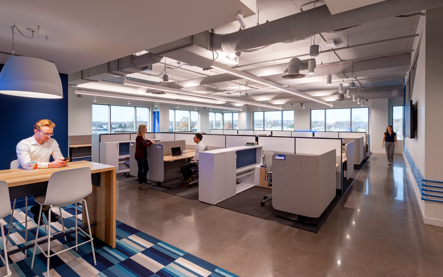 iSpace Environments Wings Financial Apple Valley Open Office Cubicle