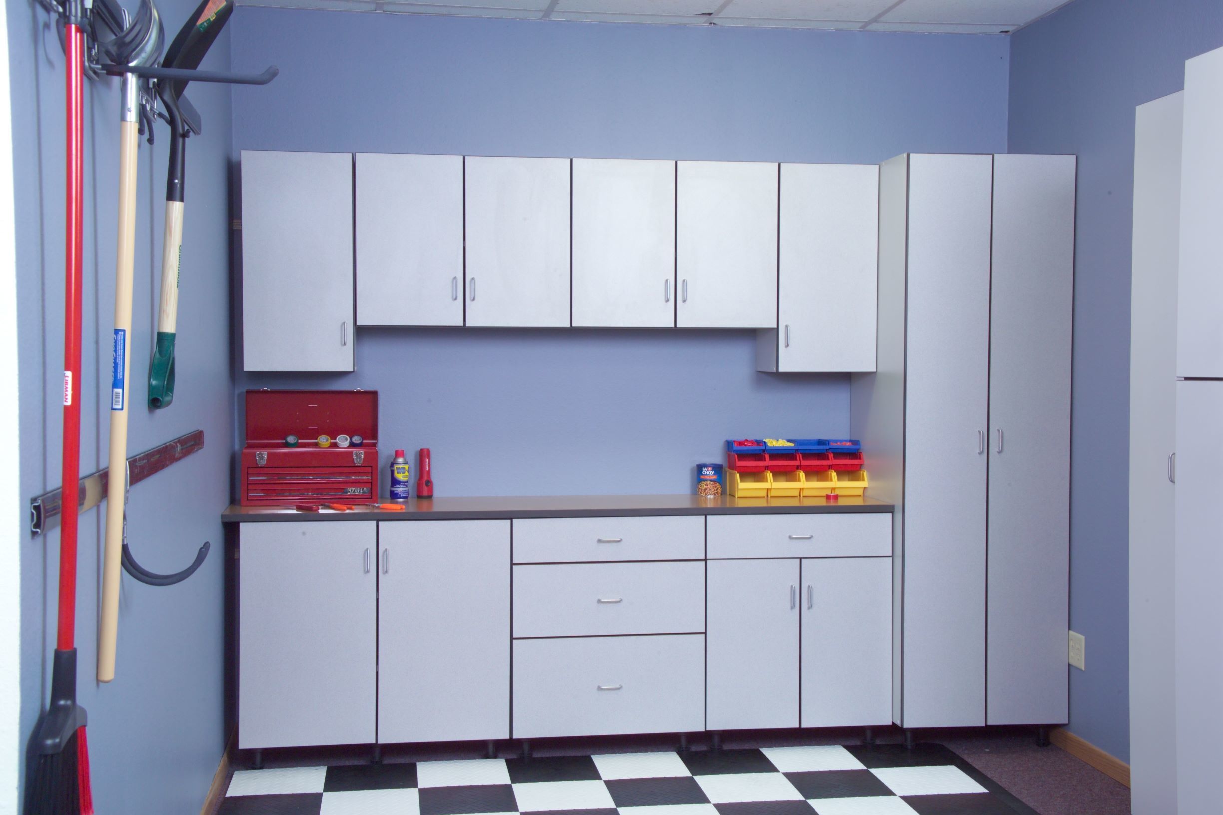 Laminated garage storage Bayer Interior Woods