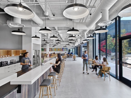 Break room layout and bar counter | Barn Light Electric