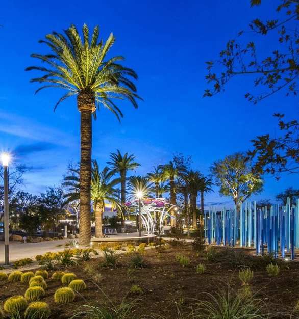 Large Public Space Lighting, Up to the Highest Height. The Professional single LED COB is a fully adjustable landscape