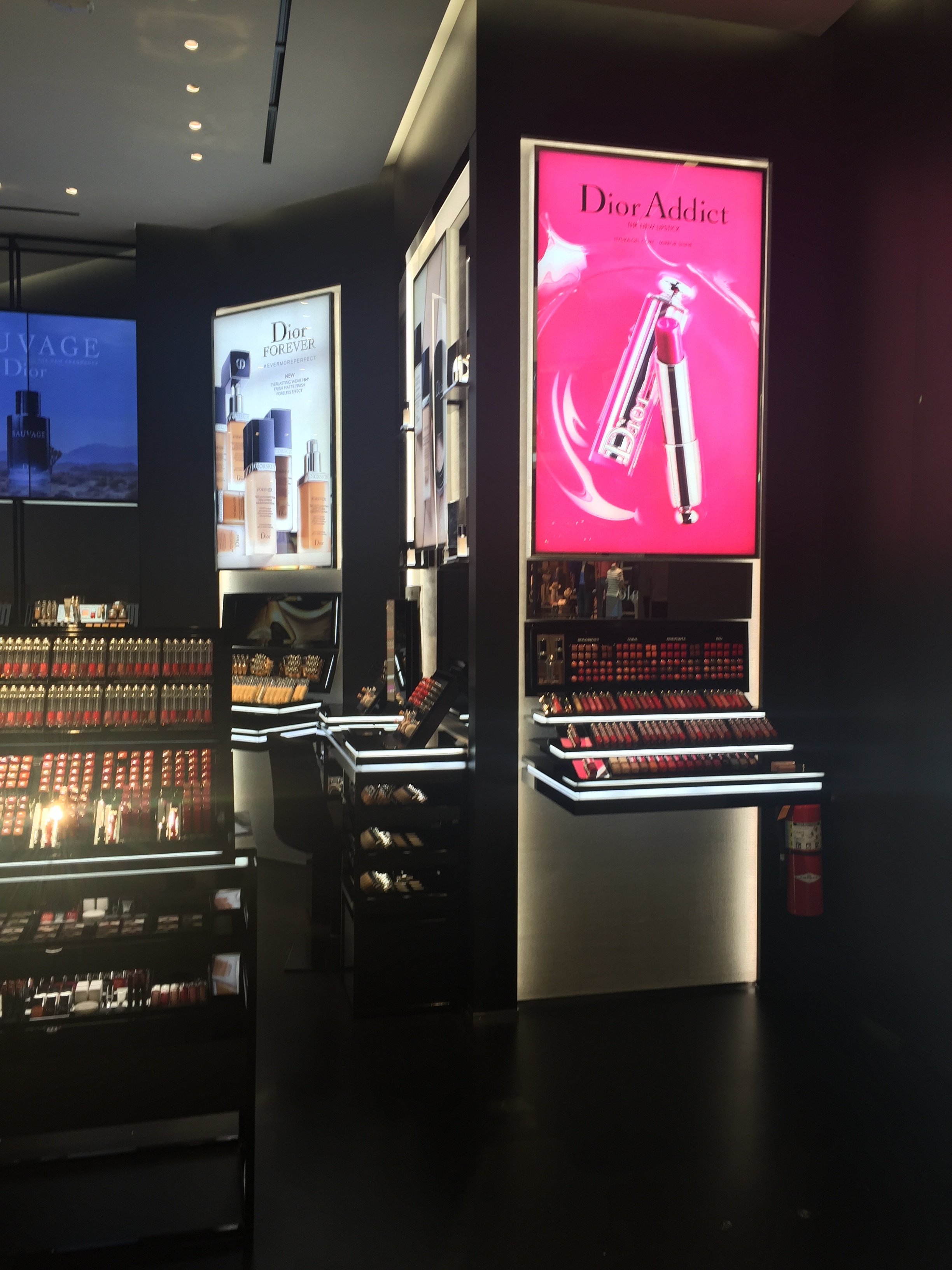 LEDCONN Luxury Cosmetics Store Design Storefront with LED Light Panels and Light Strips LEDCONN