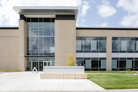 Library Facade Entrance and Monument Sign Design Stahl Construction ...
