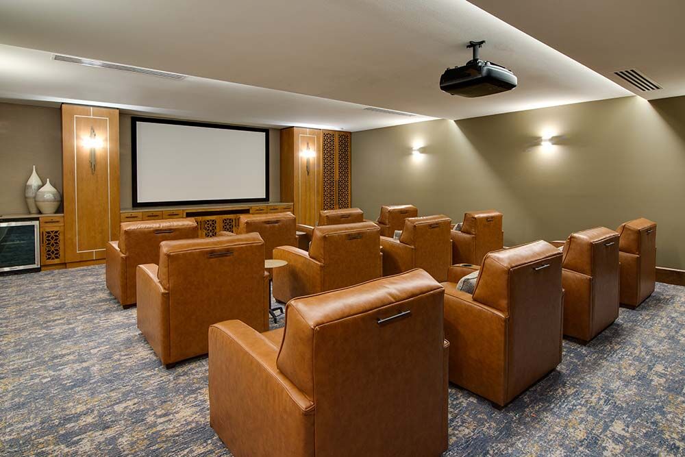 Milliken The Ridge at Pinehurst Community Interior Movie Theater Room