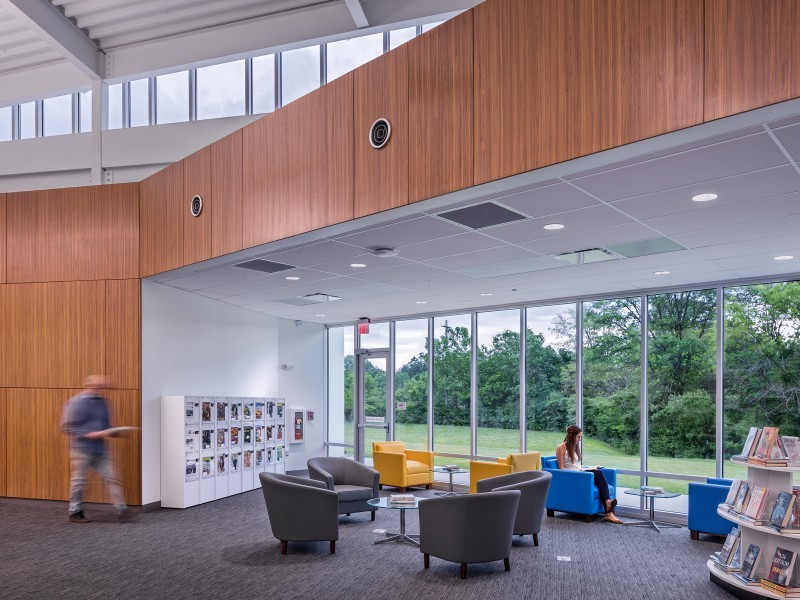 Moody nolan Shepard branch library inteior library lounge design