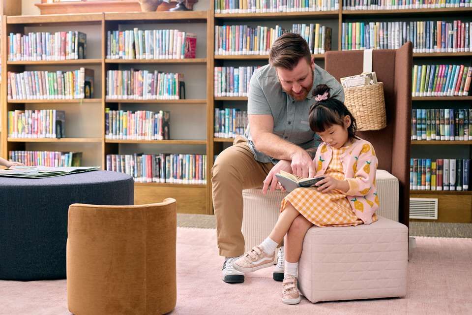 OFS Huntingburg Public Library Lounge Seating and Children's Custom