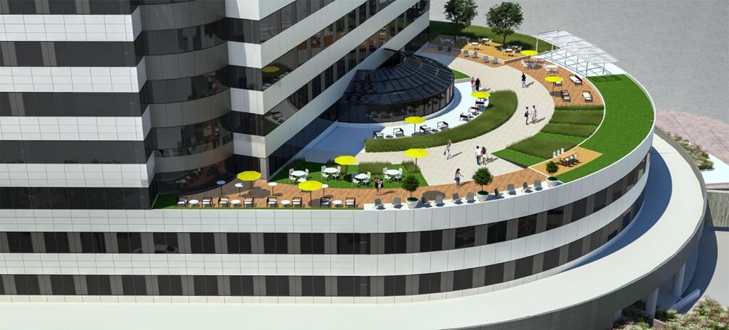 One-Culver-Terrace-Deck 00, ONE Culver | Culver City, CA featuring products from Tile Tech Pavers | One-Culver-Terrace-Deck