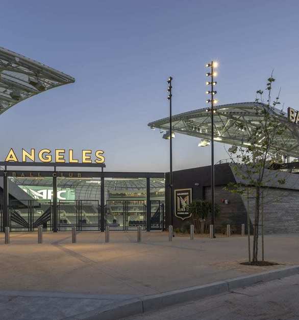 Outdoor Stadium Lighting, The Pyros Projector was used in multiple areas throughout the Coliseum. The Pyros Projector mounted