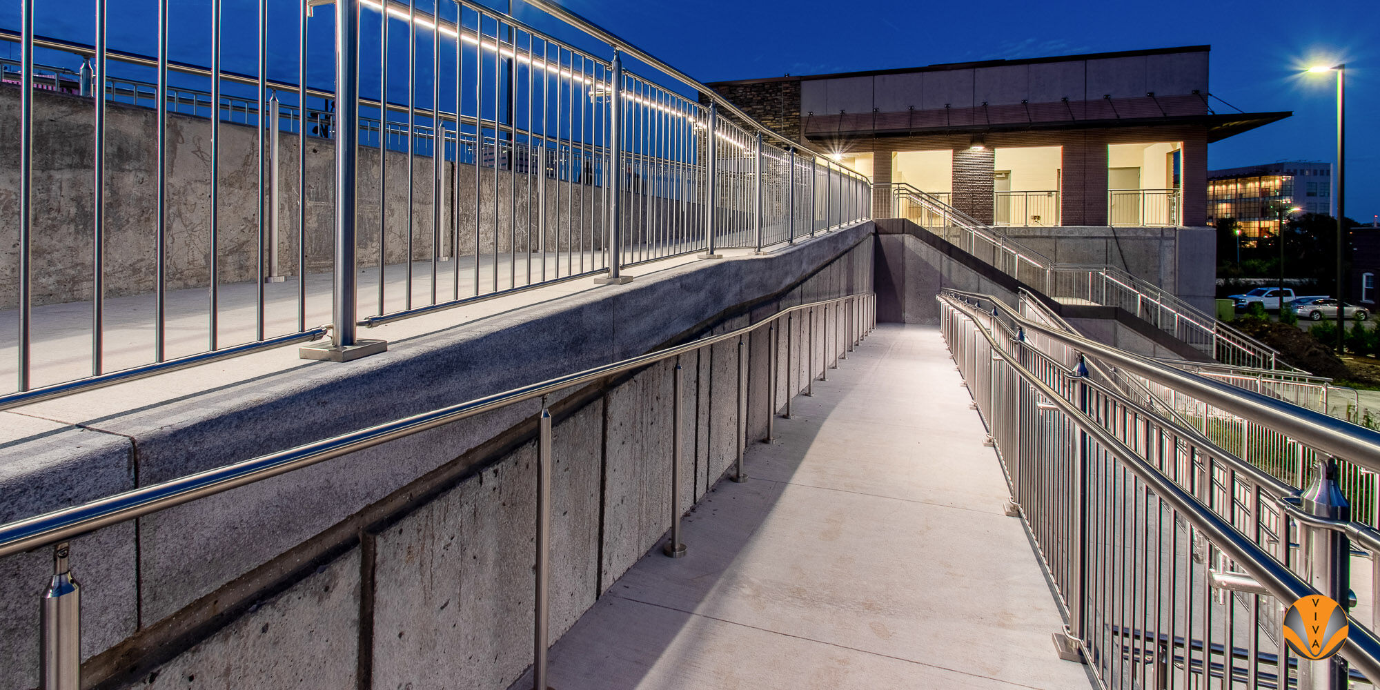 Amphitheater Railing McGrath Amphitheature Venue - Cedar Rapida, IA | VIVA Railings