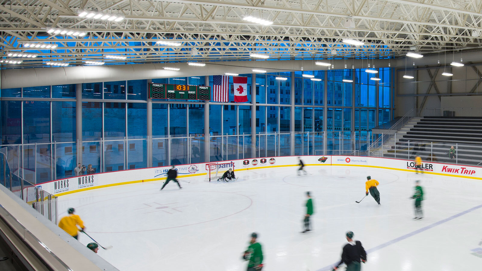 Sage Rink SageGlass Tria Rink Treasure Island Center Interior Rink 1 | SageGlass