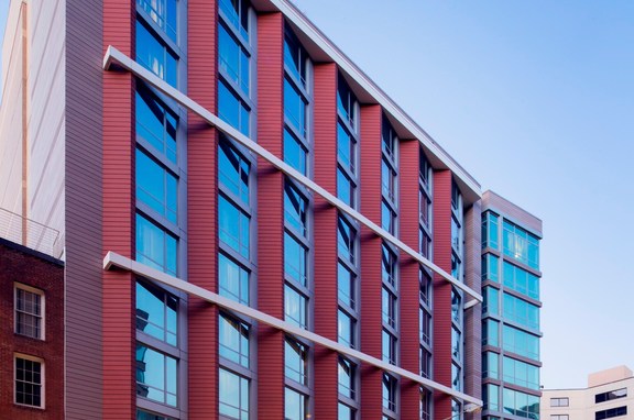 Hilton Garden Inn, brand, Shildan Group used Teraccotta Rainscreen on this Hilton Garden Inn Hotel. The increased strength of