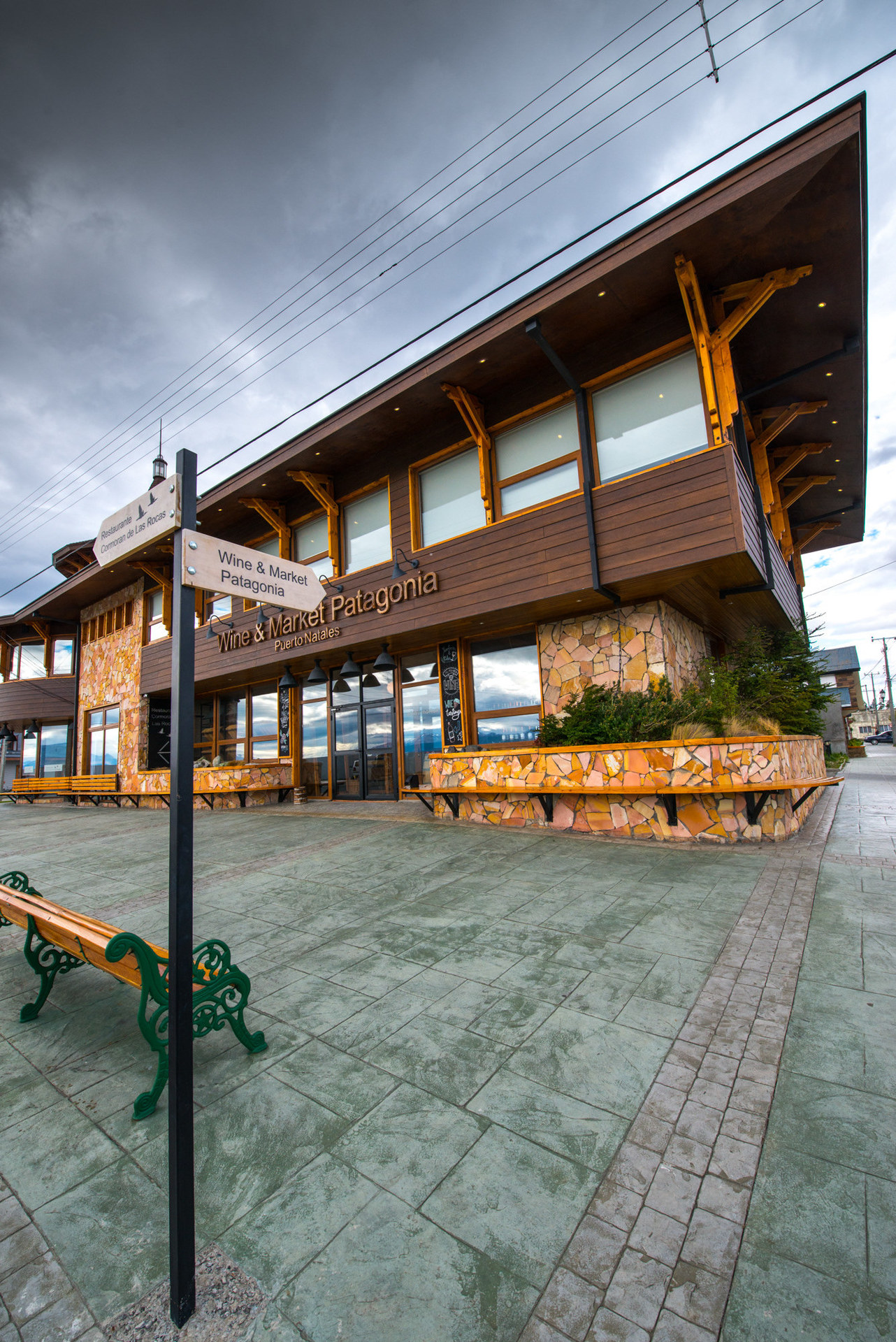 Studio-FV Wine Bar + Market Patagonia Exterior Design, The Wine Bar + Market Patagonia is a Chile wine and specialty food