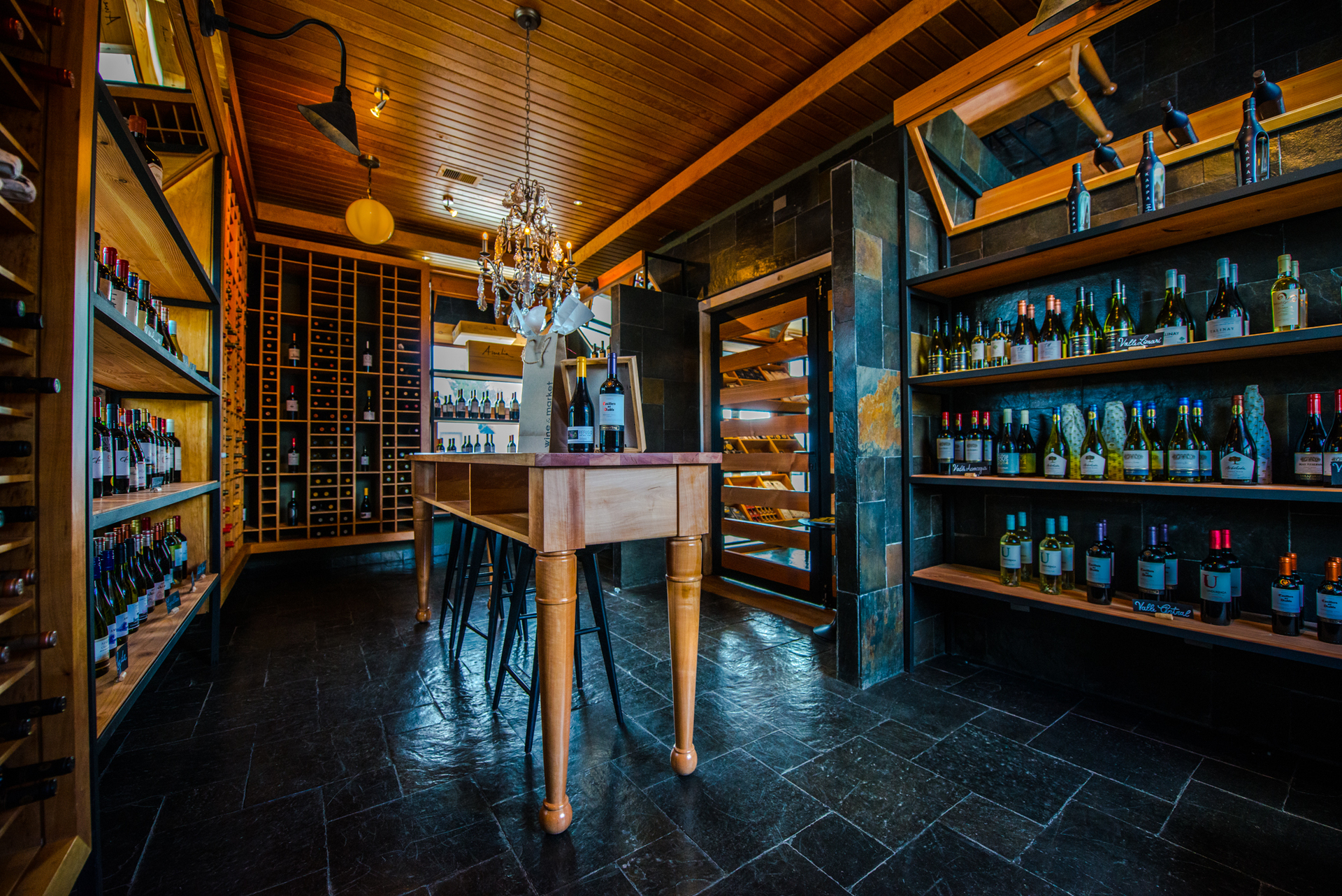 Studio-FV Wine Bar + Market Patagonia Wine Bar Display Design, This Chile wine and specialty food market was built and opened