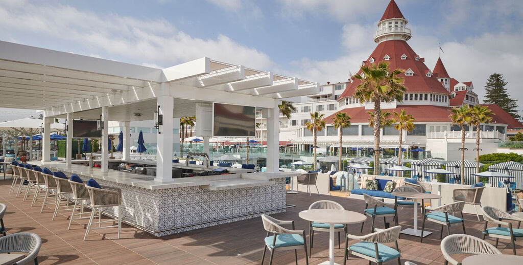Sun-deck-bar-turret-1680x850-1, Hotel Del Coronado | Coronado, CA featuring products from Tile Tech Pavers |