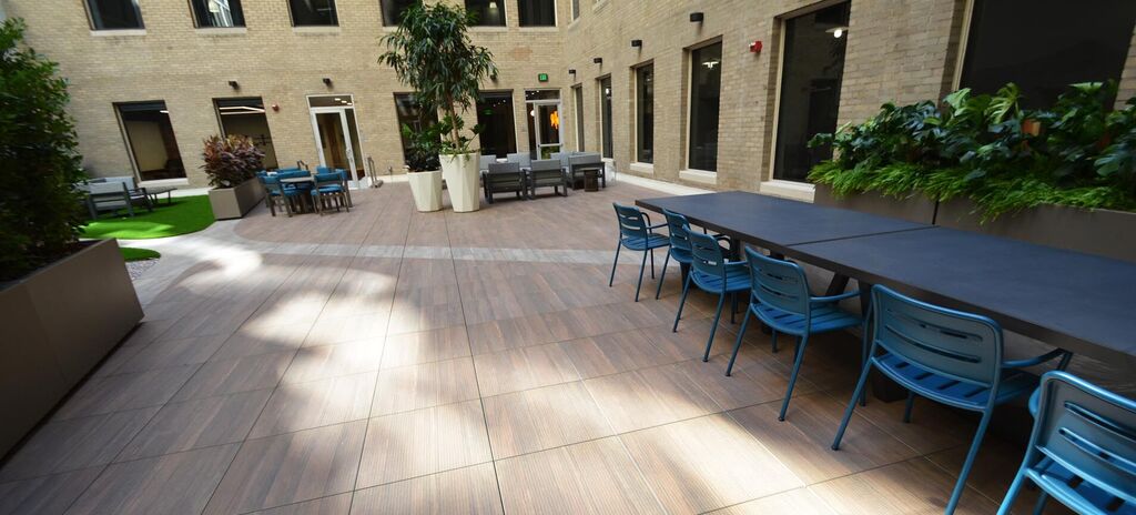 Swig-Office-Amenity-Deck 7292, Swig Office Building | Los Angeles, CA featuring products from Tile Tech Pavers |
