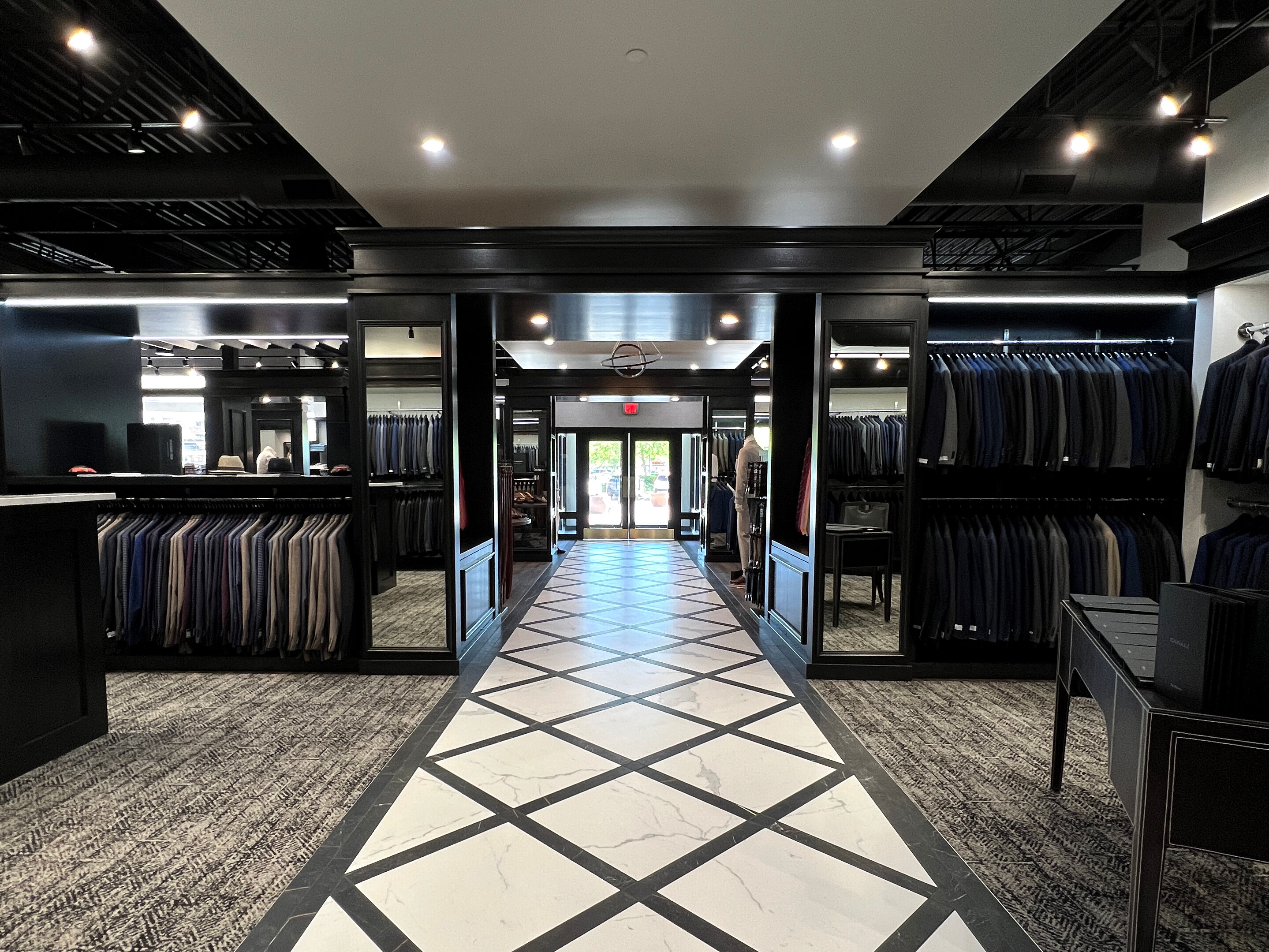 View from Formal Wear to Front Entry | Lenae Design
