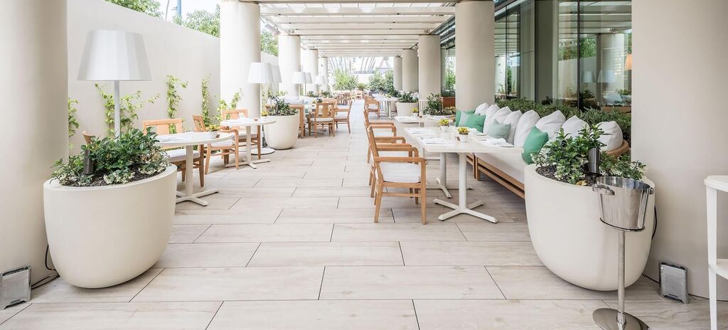 Waldorf-Porcelain-Pavers-Pedestals-06, Waldorf Astoria Hotel | Beverly Hills, CA featuring products from Tile Tech Pavers |