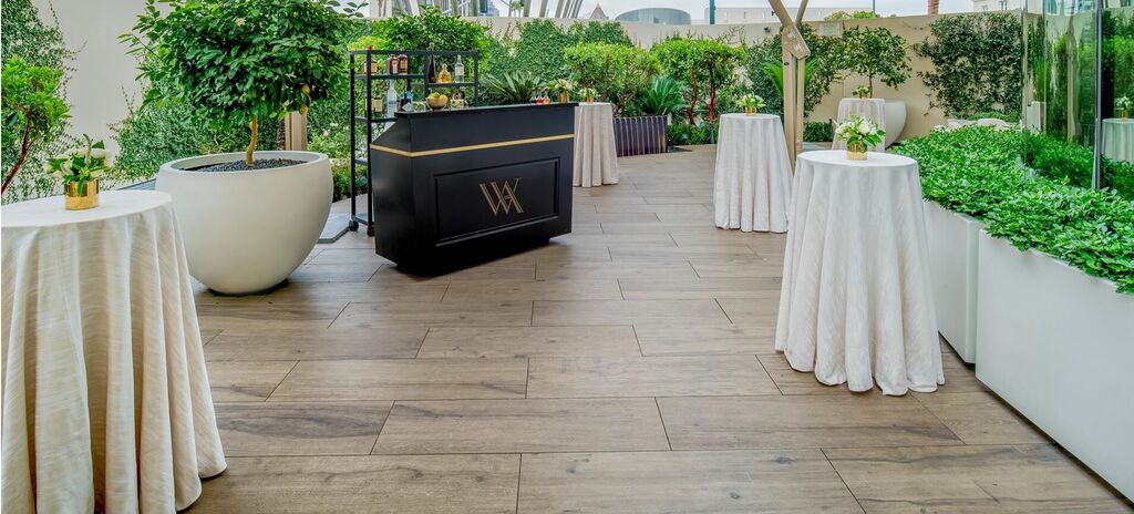 Waldorf-Porcelain-Pavers-Pedestals-07, Waldorf Astoria Hotel | Beverly Hills, CA featuring products from Tile Tech Pavers |