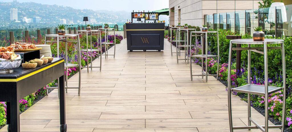 Waldorf-Porcelain-Pavers-Pedestals-09, Waldorf Astoria Hotel | Beverly Hills, CA featuring products from Tile Tech Pavers |