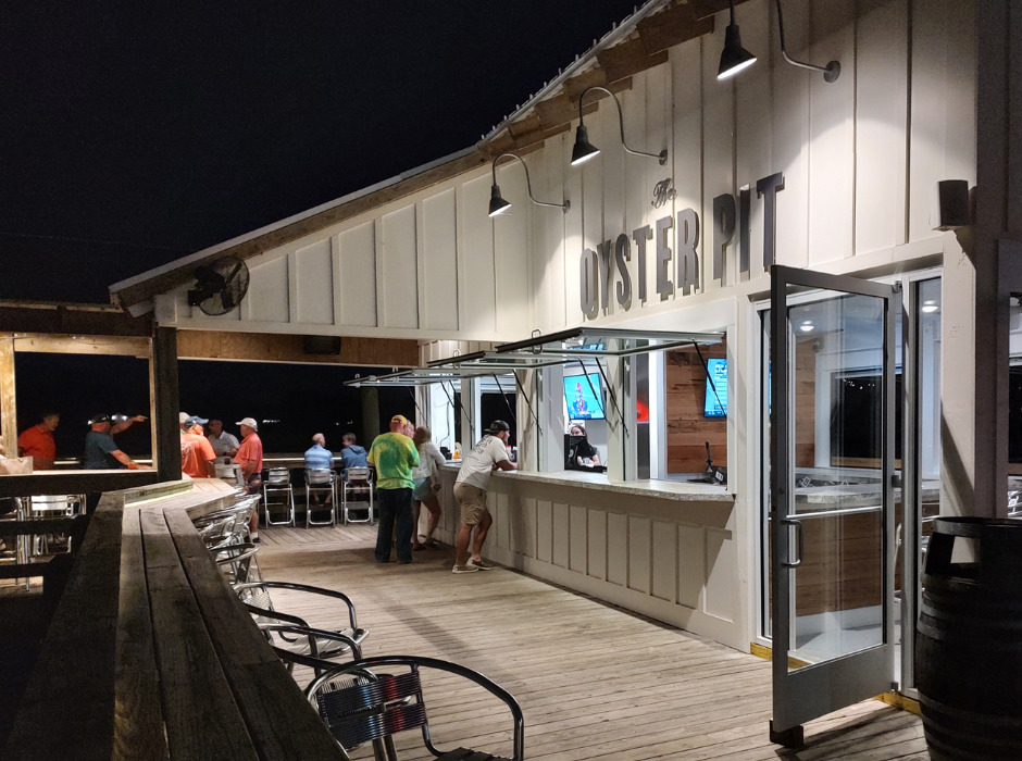 Waterfront Bar with ActivWall Gas Strut Windows